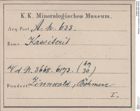 Etiketten zu Kassiterit (NHMW-MIN-Ah633)